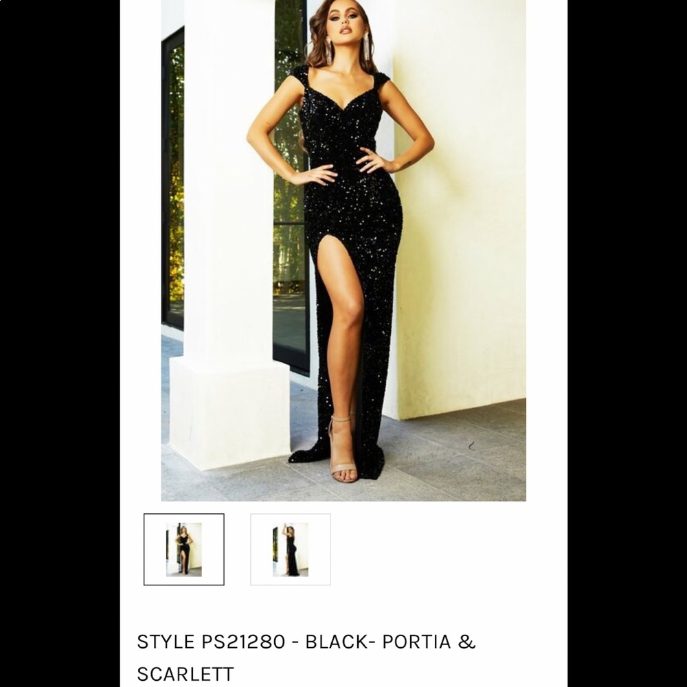 Black Sequin Gown